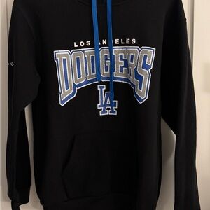 Los Angeles Dodgers Black Hoodie with Blue Accents